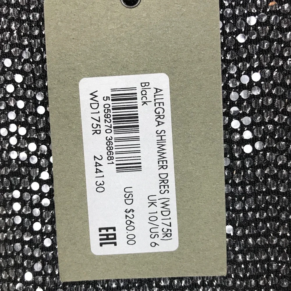AllSaints Womens Allegra Faux Wrap Shimmer Sheath Dress Party Cocktail Size 6 - Picture 8 of 13